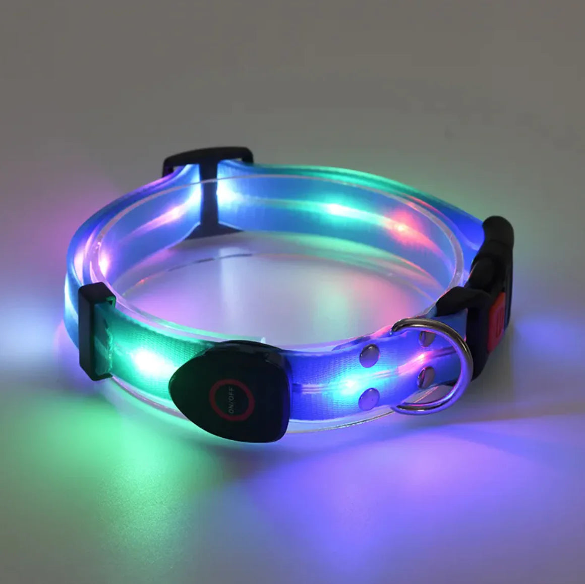 Durable Nylon Leash and LED Pet Collar Combo