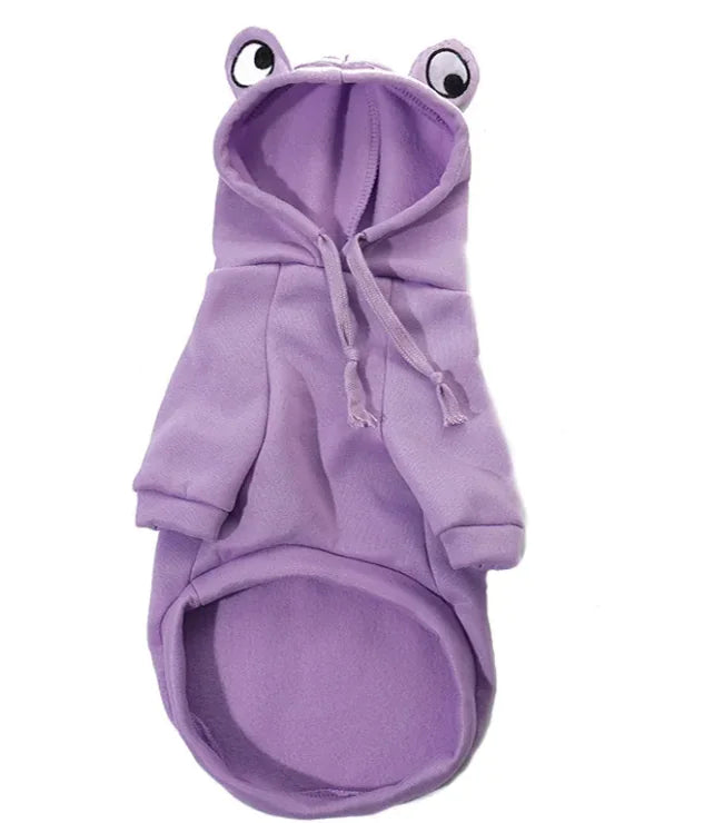 Soft Warm Cat Clothes – Cozy Frog Costume Hoodie for Cats