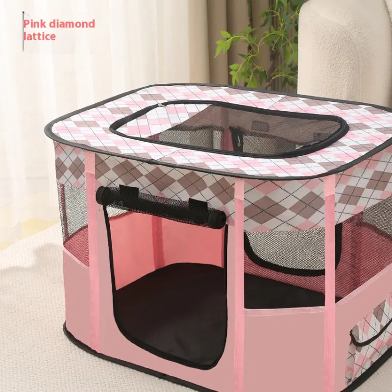 Portable cat tent used for nursing and comfort after birth