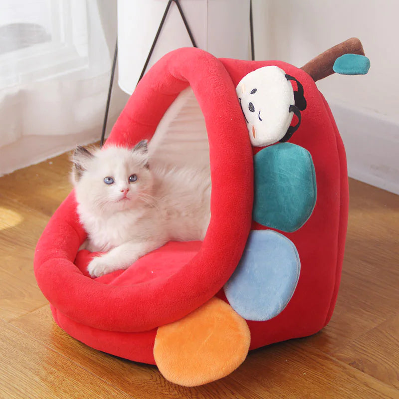 Semi-enclosed Cat Litter Villa with removable top and modern design