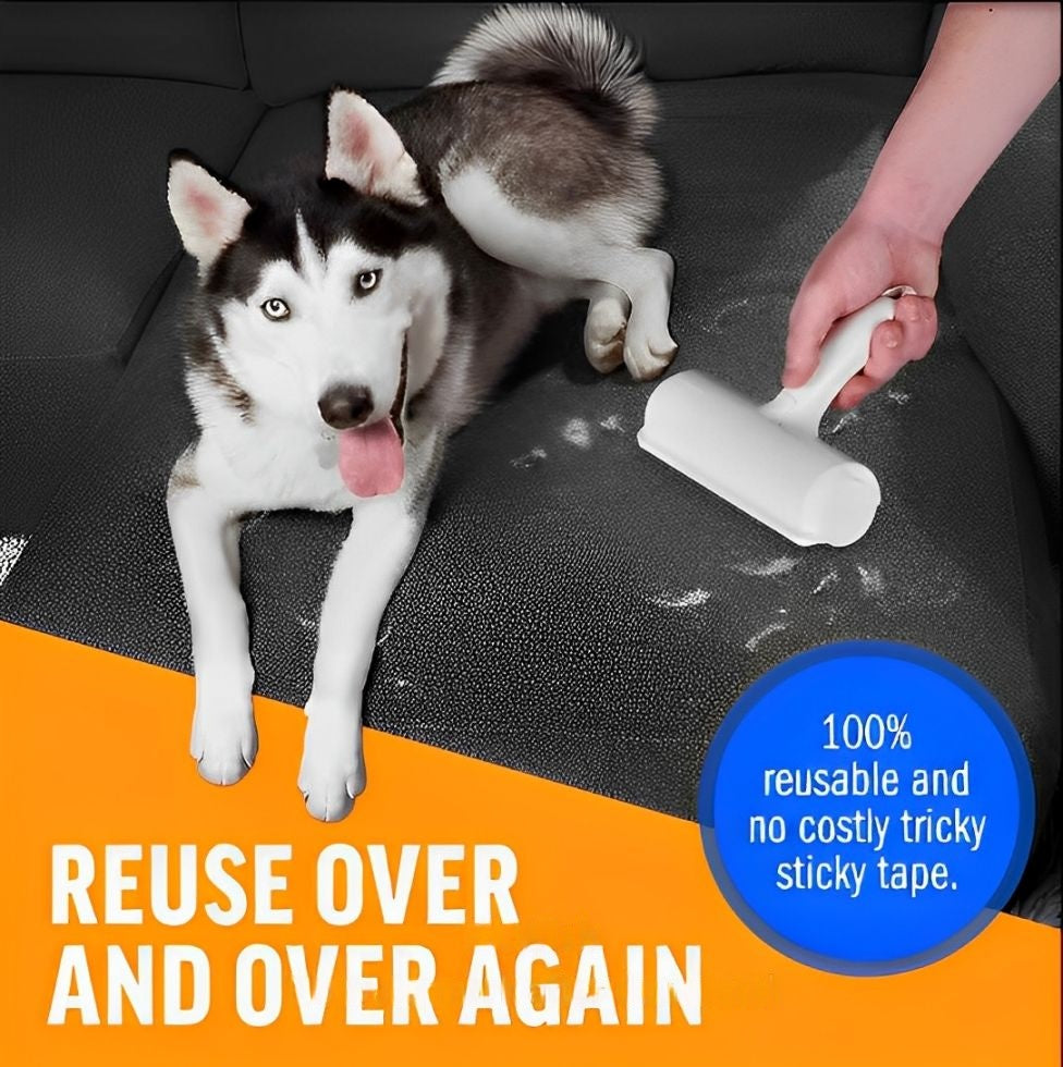 Reusable Pet Hair Remover Roller – Eco-Friendly Lint Cleaner for Furniture, Car & Clothes