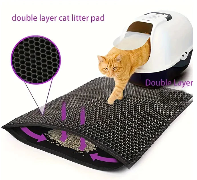 Premium Cat Mat for Litter Control, Comfort & Easy Cleaning