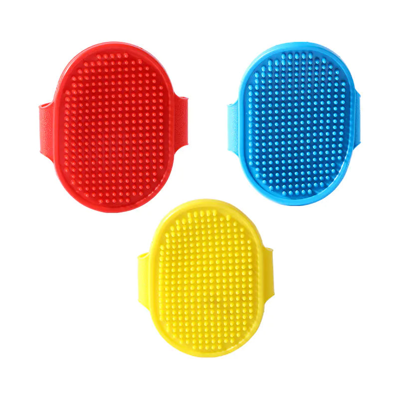 Soft Rubber Grooming & Massage Brush for Dogs and Cats – Gentle Deshedding Tool for Bath or Daily Use