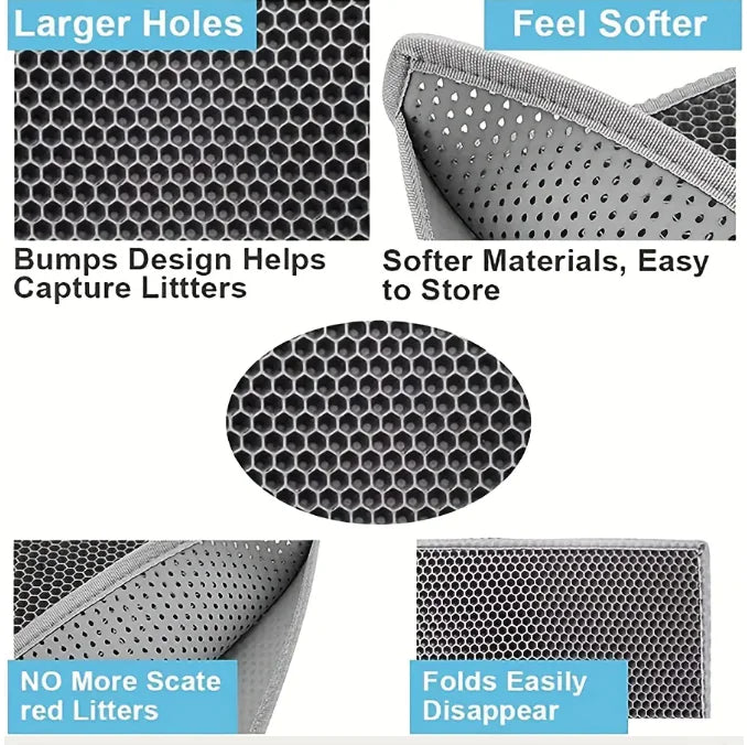Premium Cat Mat for Litter Control, Comfort & Easy Cleaning