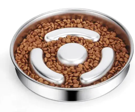 Pet Slow Feeding Bowl with Anti-Choke Maze Design & Neck Protector