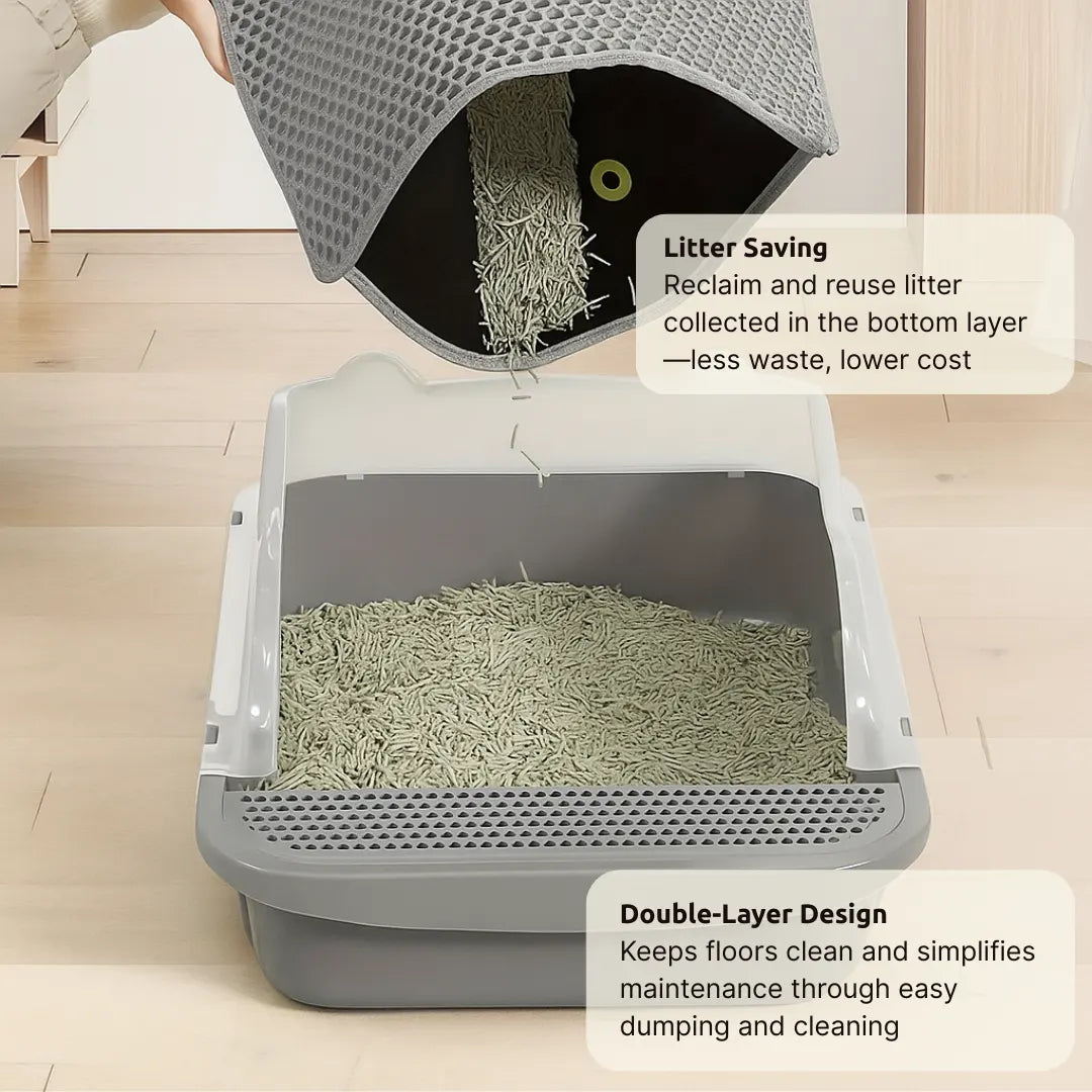 Premium Cat Mat for Litter Control, Comfort & Easy Cleaning