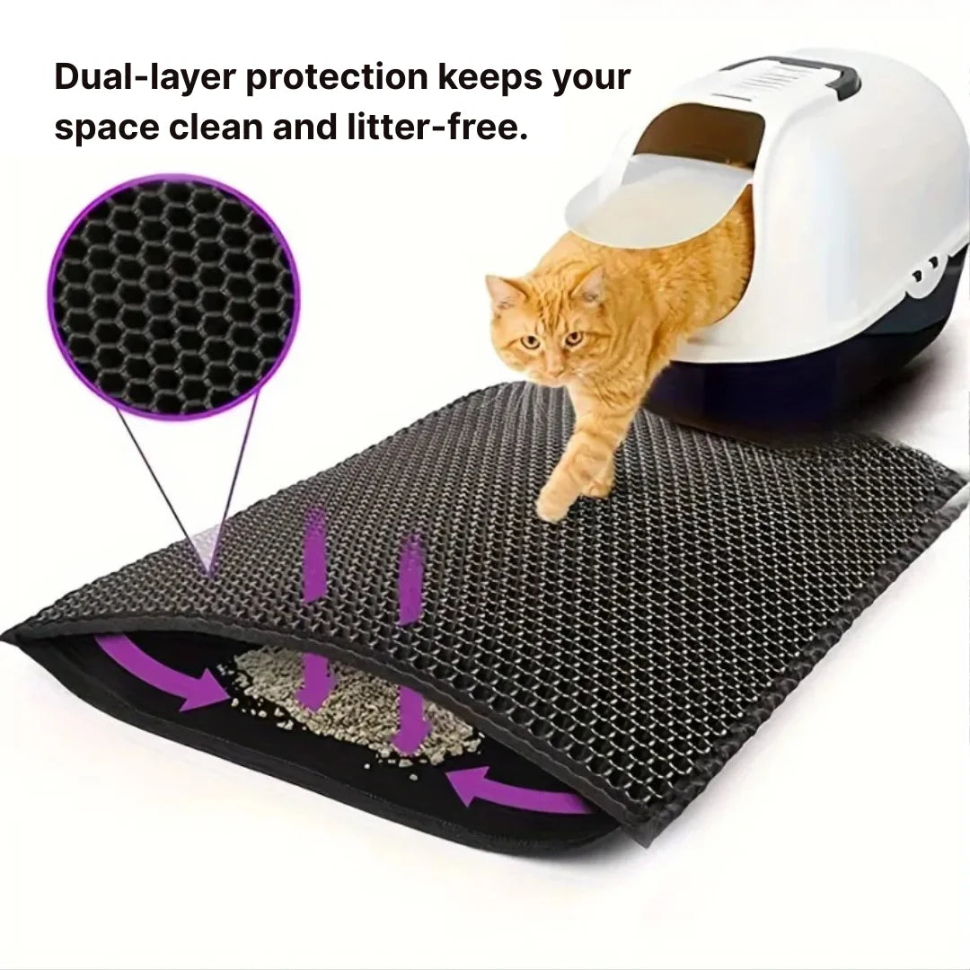 Premium Cat Mat for Litter Control, Comfort & Easy Cleaning