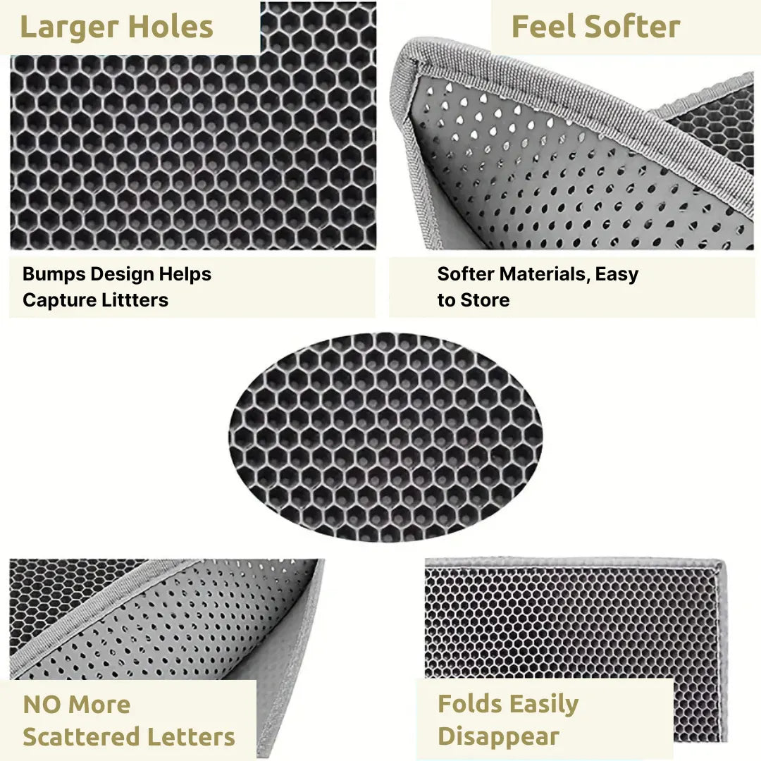 Premium Cat Mat for Litter Control, Comfort & Easy Cleaning