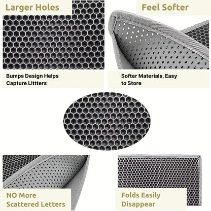 Premium Cat Mat for Litter Control, Comfort & Easy Cleaning