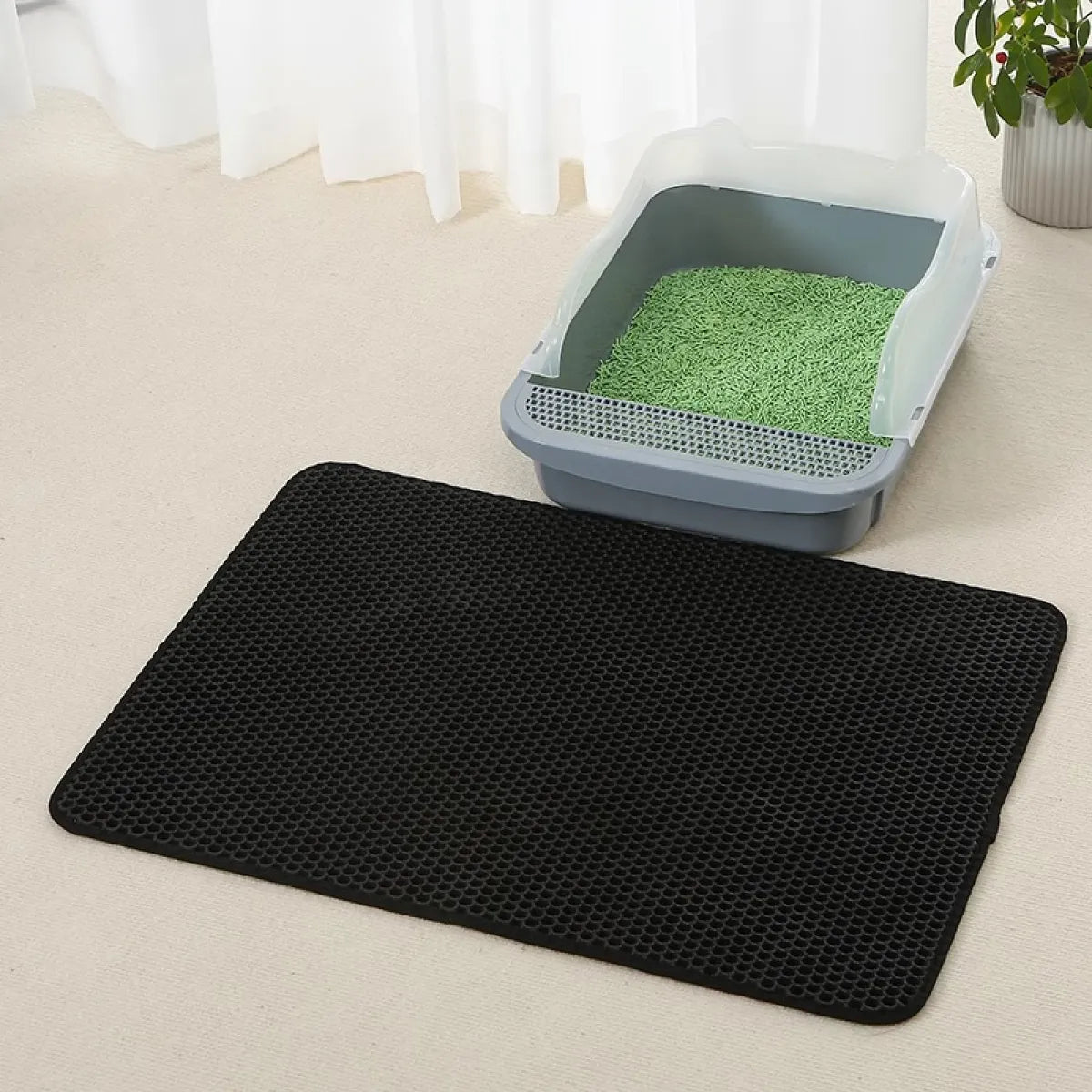 Premium Cat Mat for Litter Control, Comfort & Easy Cleaning