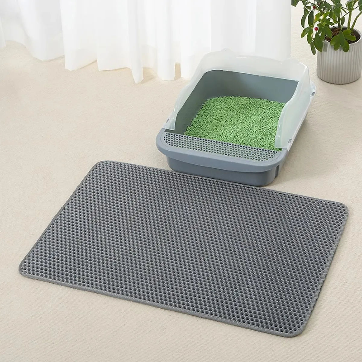 Premium Cat Mat for Litter Control, Comfort & Easy Cleaning