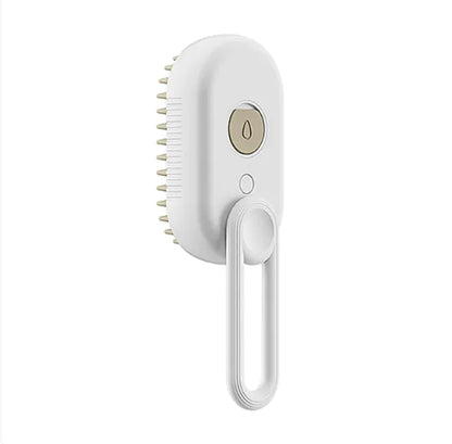 3-in-1 Electric Steam Brush for Cats & Dogs – Groom, De-shed & Massage - FurFresh™