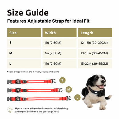 Luminous LED AirTag Dog Collar